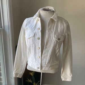 Classic White Women's Denim Jacket - Timeless Jean Jacket